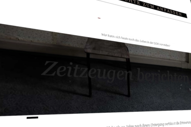 Zeitgeschichte: DDR-Zeitzeuge - TYPO3-Projekt