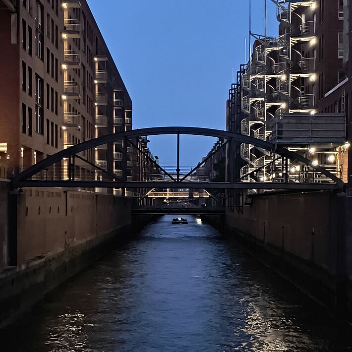 The Kehrwiederfleet in Hamburg's HafenCity. 