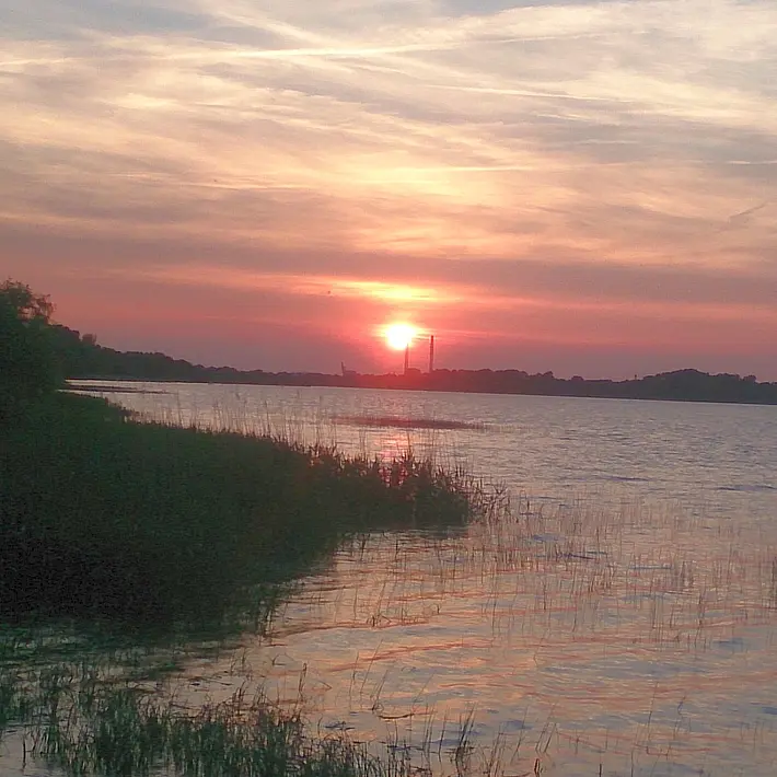 Sonnenuntergang Hamburg Elbe